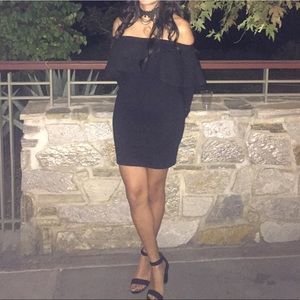 Forever 21 Black off the Shoulders Dress Sz Sm
